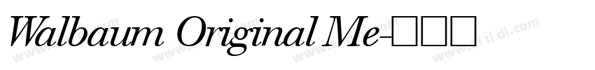 Walbaum Original Me字体转换 Walbaum Original Me字体转换